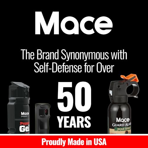 Mace Bear Spray - Guard Alaska Bear Deterrent & Self Defense Spray with Spray Holster, 9.17 oz, 20ft Effective Range Up to 40ft, Max Strength 20% OC, Great for Hiking, Camping, Hunting