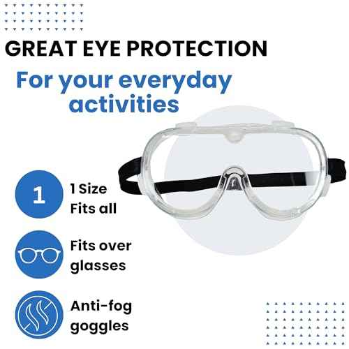 Anti-Fog Protective Safety Goggles, Lab Goggles, Medical Safety Goggles, Adult Goggles, Goggles for Cooking