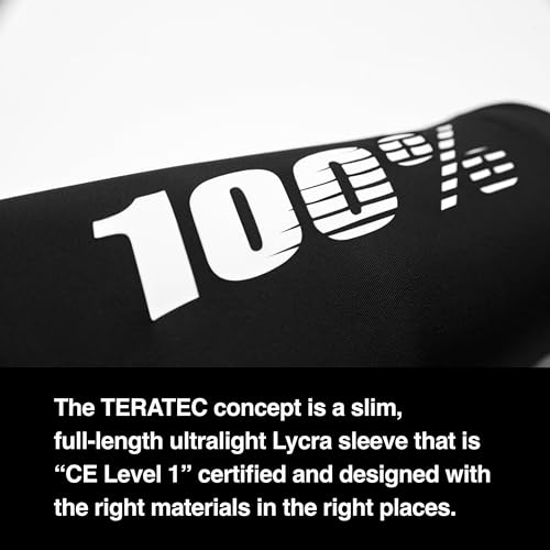 100% Teratec Mountain Biking Elbow Pad - MTB & BMX Protection - Ultralight Nylon Slip On Sleeve with Built in Padding