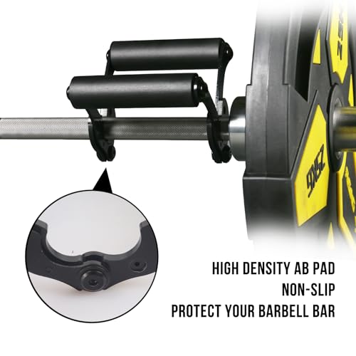 Landmine Handle Attachment for Barbell - Double D Row Grip, Non-Slip Rubber, Multi-Angle Fit