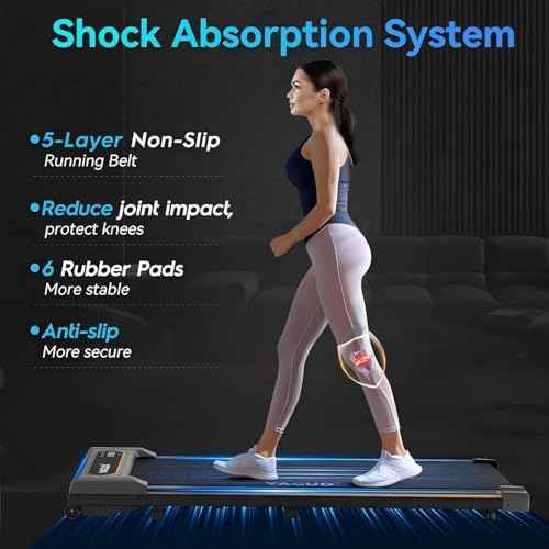 Walking Pad Treadmill for Home Office, Portable Under Desk Treadmill with Remote Control and LED Display, Walking Jogging Running Machine