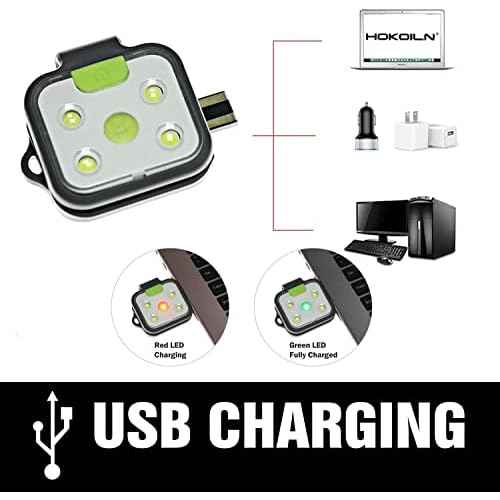 Outdoor Night Running Lights, 2Pack LED Running Lights for Runners with Rechargeable Battery for Camping, Hiking, Running, Jogging, Outdoor Adventure