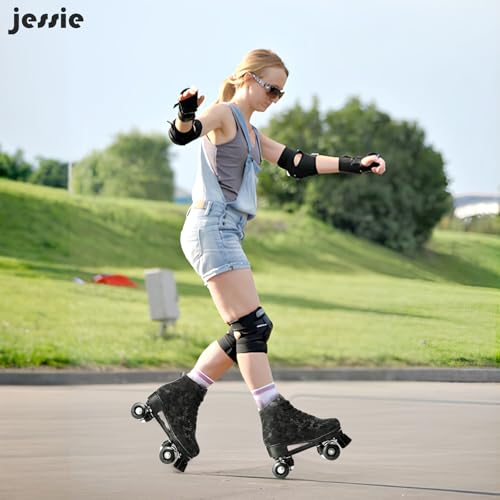 Outdoor Light Up Roller Skates Women Men Youth Black Camo - 43-US Size 10