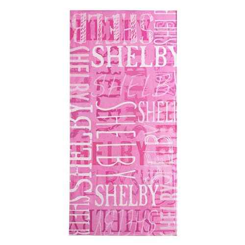 Let's Make Memories Personalized Beach Towel - Custom Cotton/Poly Blend Pool Towel - Personalize with Your Name - Standard Size - Hot Pink