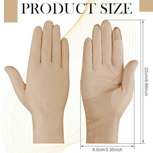 Leumoi 8 Pairs Women UV Gloves Sun Protection Women's Driving Cycling Touchscreen Sunblock Gloves