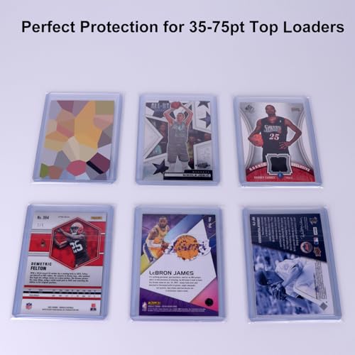 Top Loader Card Sleeves Resealable Pack for 35-75PT Trading Cards - 1500 pcs