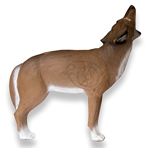 Delta McKenzie Howling Coyote 3D Dura-Flex Foam Archery Target - Compound Bow and Crossbow Compatible - Field Point and Broadhead Target