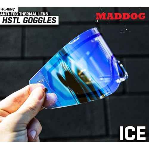 Maddog HK Army HSTL Paintball Airsoft Mask Goggle System | Replaceable Thermal Dual-Pane Anti Fog Lens | Adjustable Full-Face Safety Certified Protection