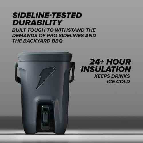 Gatorade Hydration Cooler, 3 Gallon, Grey