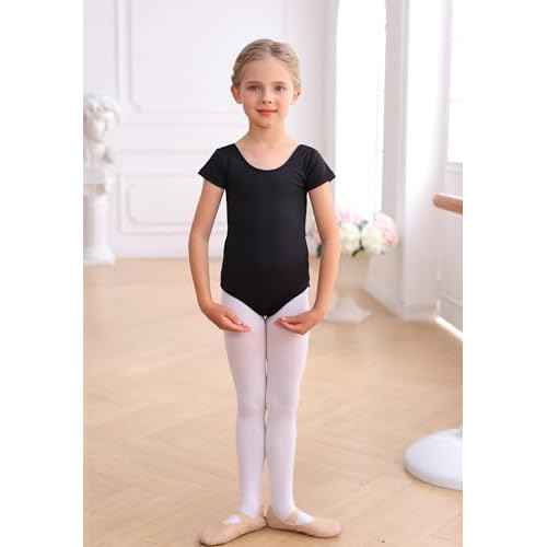 Dance Ballet Leotards Basic Short Sleeve for Girls Toddler Gymnastics Outfit Bodysuit