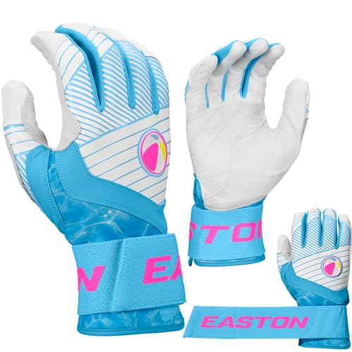 Easton Walkoff Ethos Locked-In Adult & Youth Baseball Batting Gloves - Pool Party / Medium