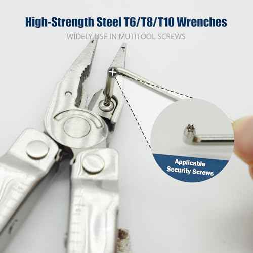Handy 7Pack Mutitool Wrench Kit for L-eatherman Multi-Tools,Ideal for muti-tool maintenance Knurled Nut Wrenches Wide Compatibility with wave Rebar, Bond, PST, Charge+,Surge (Wrenches Kit)