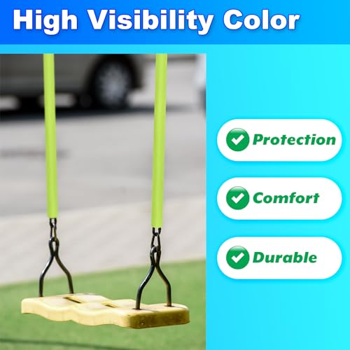Green Swing Chain Cover 2 Pack Handle Grip Sleeve for Playground & Porch Swings