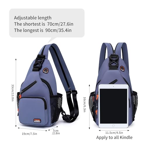Travel Small Sling Bag Crossbody for Women Men Blue