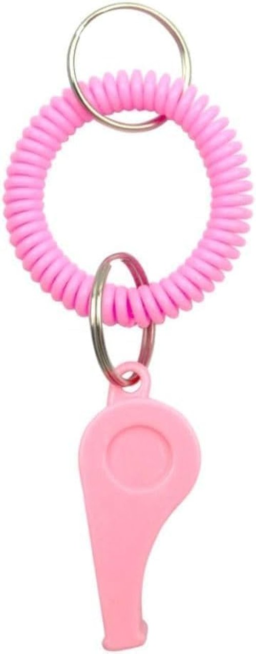 Gryshanyun Pink Sports Whistle with Adjustable Wrist Strap - High-Frequency Sound for Coaches, Referees and Team Sports, Durable Plastic Emergency Whistle for Soccer, Baseball and Outdoor Safety