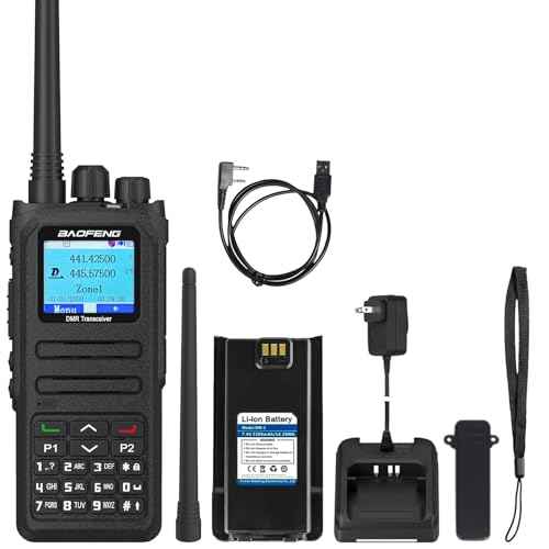 BAOFENG DM-1701A Digital Two Way Radio DMR Analog Walkie Talkie GD-77 Dual Band 5W Long Range Amateur Radio Upgrade Appearance with Programming Cable