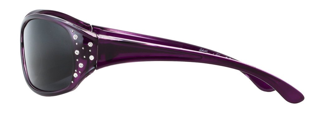 Hornz Polarized Sunglasses for Women – Deep Lavender Frame – Dark Smoke Lens – HZ Series Elettra – Women’s Premium Designer Fashion Sunglasses