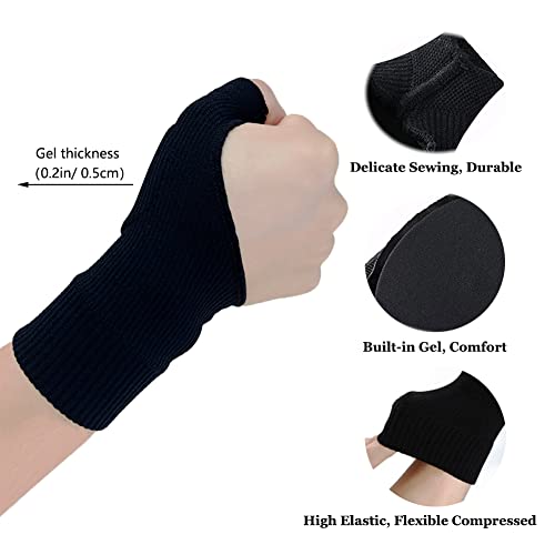 Arthritis Wrist Support Gloves with Gel Pads - Breathable Compression Sleeves for Hand Pain Relief