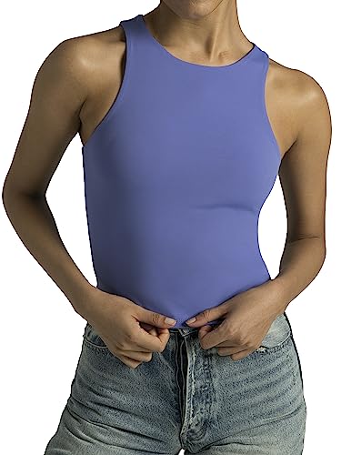 Colorfulkoala Women's Body Contour Tank Top - XX-Large Lavender Blue