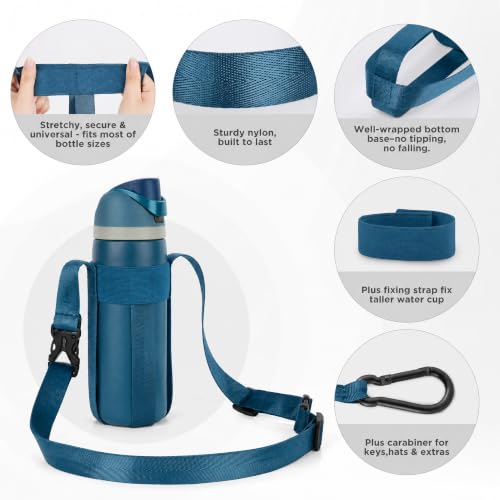 Adjustable Water Bottle Holder Strap - Universal Fit for 16-40 oz Bottles