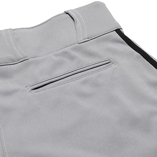 Champro Men's Baseball Knickers with Braid, Medium Grey & Black Pipe