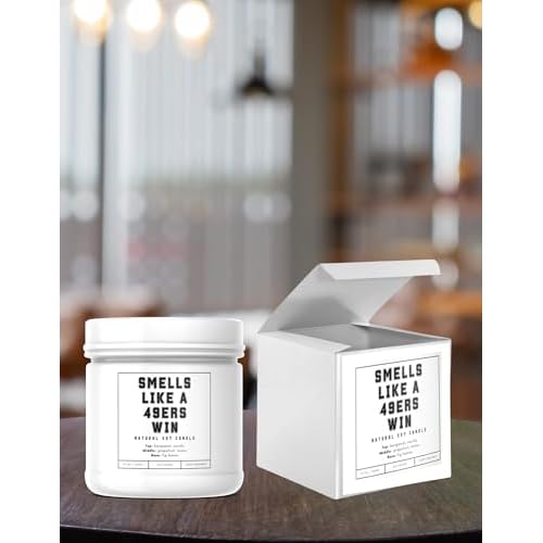 Smells Like a Dodgers Win Sports Candle - Scented Soy Wax Candle (8.0 oz) 50-60 Hour Burn Time, Cotton Wick, Frosted White Glass Jar, (Vanilla)