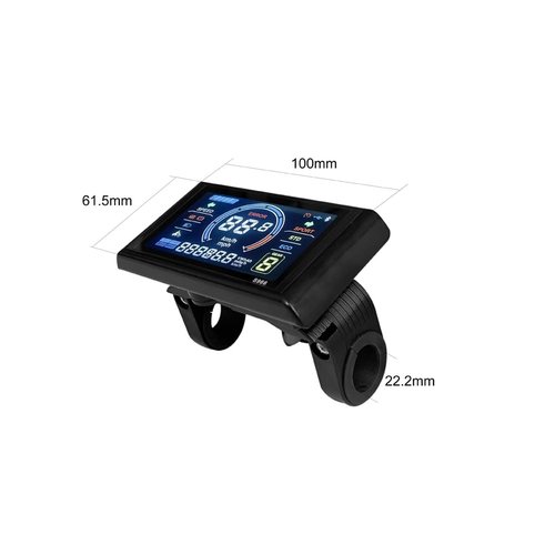 Ruitutedianzi Electric Bike Display 24V-72V Waterproof LCD Display S966 Electric Bike Controller Panel Dashboard,SM Connector Easy to Use