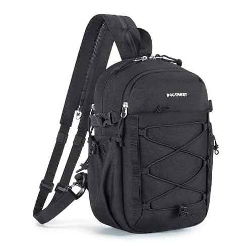 BAGSMART Small Crossbody Sling Bag, Crossbody Daypack, Chest Shoulder Bag Hiking Small Backpack for Casual Travel Sport
