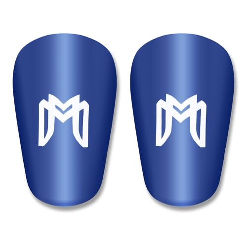 Mini Shin Guards for Soccer - Blue - Tiny Leg Pads for Men, Women, Teens