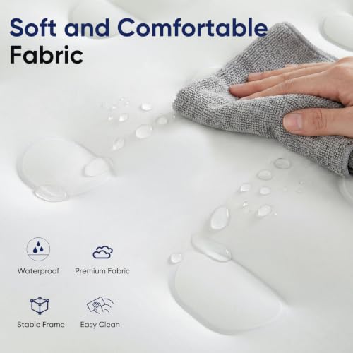 Sweetcrispy 18-Inch Queen Air Mattress with High Capacity Pump, Non-Slip Base