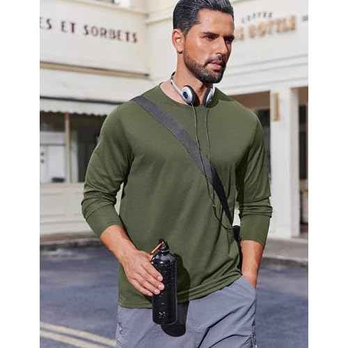 COOFANDY Long Sleeve Shirts for Men Moisture Wicking Activewear T-Shirts Workout Running Shirts