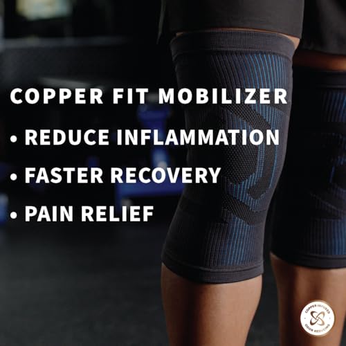 Copper Fit Mobilizer Knee Sleeve L/XL Compression Support Brace for Recovery & Pain Relief
