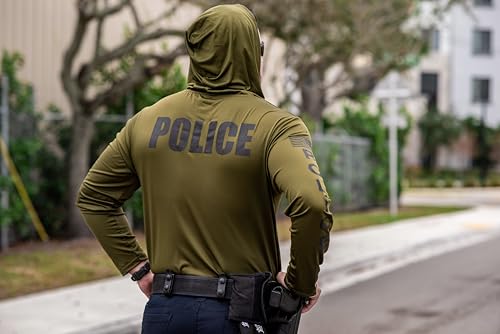 13Fifty Police Training Hooded Long Sleeve Tee X-Large Navy & Gray