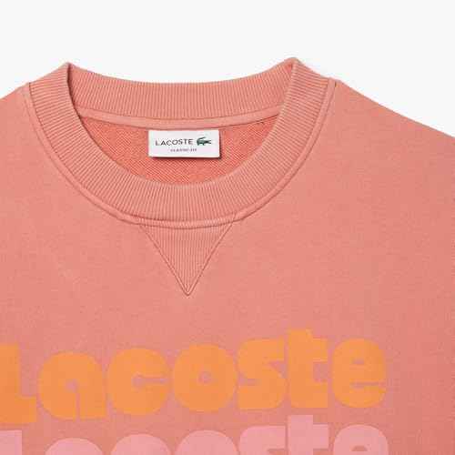 Lacoste mens Relaxed Fit Sweater W/Hood and Graphics on Back