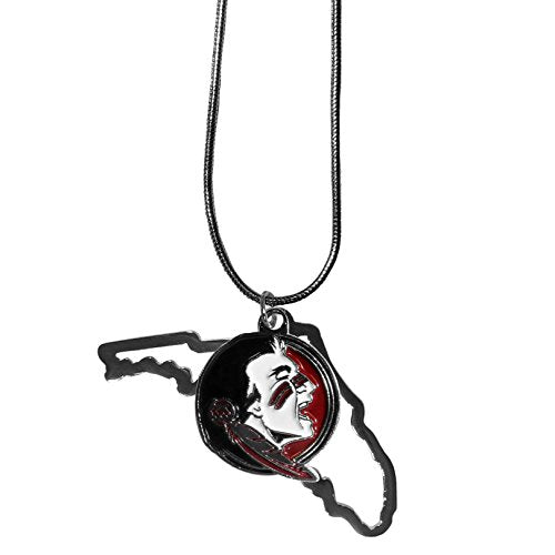NCAA State Charm Necklace - Florida State Seminoles, 18 Inch, Team Colors