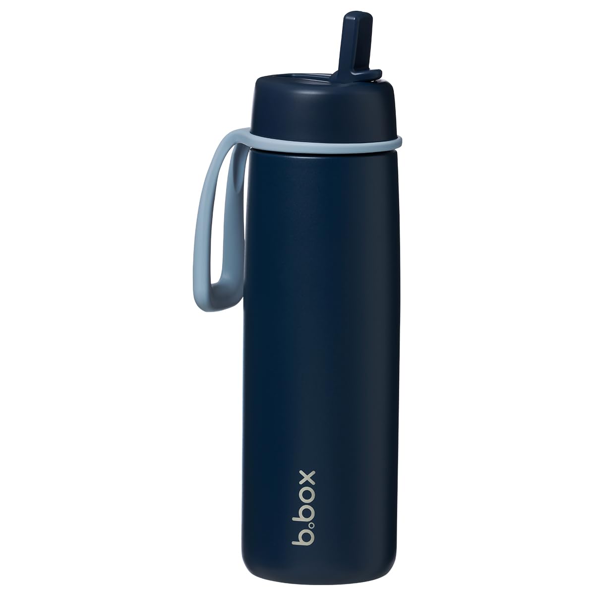 b.box 23oz Insulated Water Bottle w/Flip Top Lid for All Ages - 44 Hours Cold - Leak Proof Stainless Steel Water Bottle with Lid & Straw for Travel, Gym & School, BPA Free - Midnight
