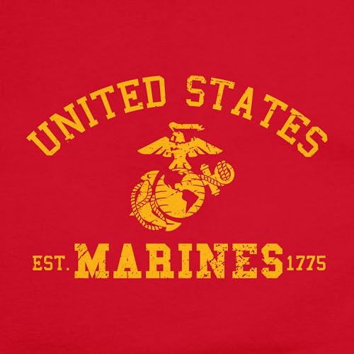 Unisex Military Short Sleeve T-Shirt - Marines / Red / X-Large