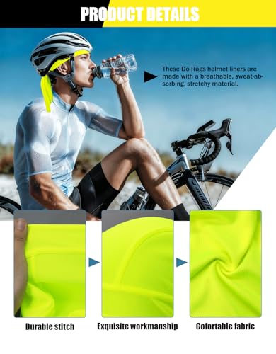 Men's & Women's Doo Rags Beanie Skull Cap Bandana Headwrap - X-Small to 3XL - Black, Neon Yellow, Orange, Green