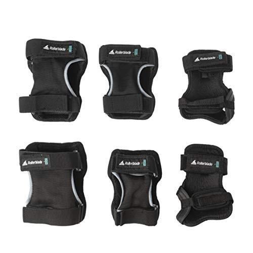 Rollerblade Inline Skating Protective Gear Set Medium - Knee, Elbow & Wrist Pads, Black