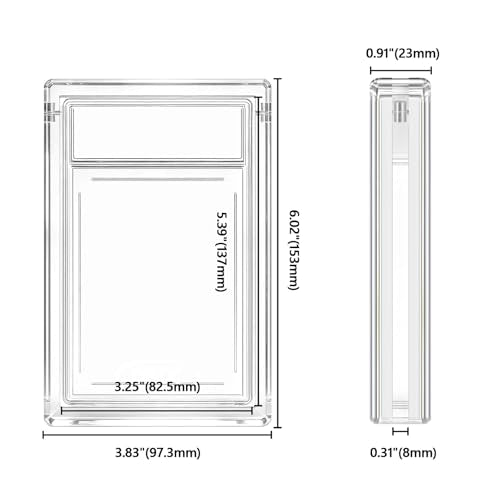 Fit for PSA 4-Pack Acrylic Card Display Cases UV Protection for Graded Cards - Magnetic, Thickened Standing