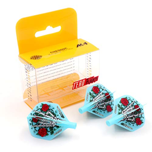 Dart Flights Standard Shape - Blue Jazzmatal, Compatible with AK7 Shafts