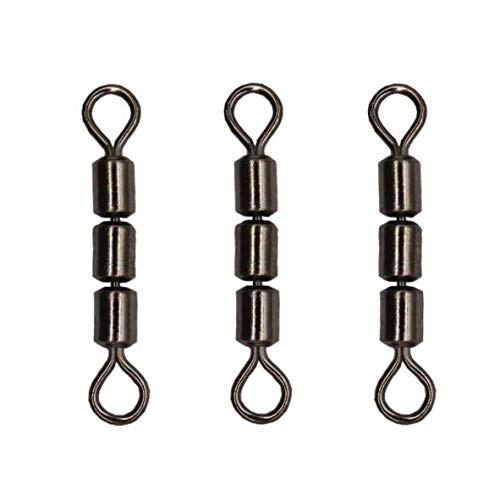 6# 20pcs High Speed 3 Roller Swivels Bead Rolling Chain Swivel 1#-10#