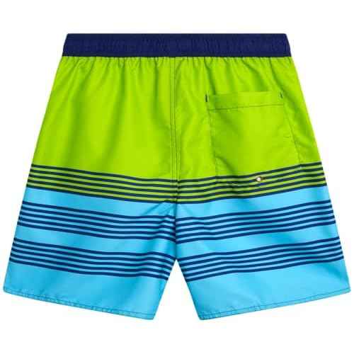 Quad Seven Boys Swim Trunks - 2 Pack Quick Dry Printed Boys Board Shorts Bathing Suit Kids Swimwear with Pockets (Size:8-18)