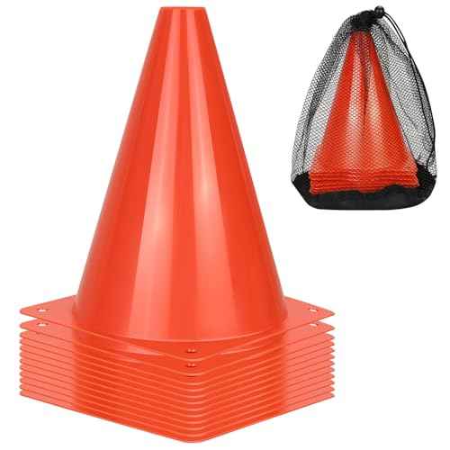 12/24/50pcs Soccer Cones, 7" Soccer Cones, Plastic Traffic Cones, Training Cones for Basketball Football Skating Drills Practice