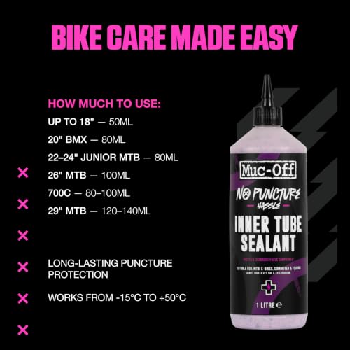Muc-Off Inner Tube Sealant 1 Liter Puncture Prevention for Bicycle Tires