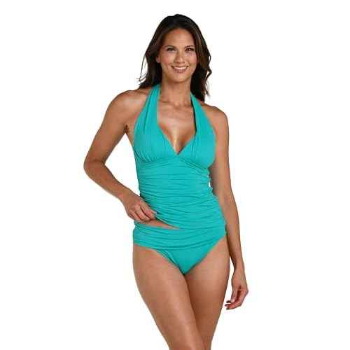 La Blanca Womens Island Goddess Halter Tankini Swimsuit Top