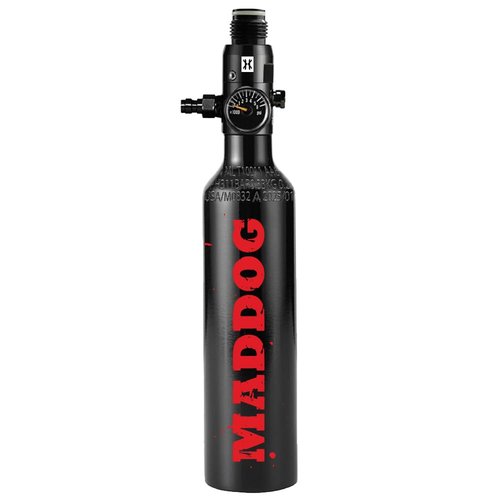 Maddog 13ci/3000psi Aluminum Compressed Air HPA Paintball Tank with Regulator - Airgun Airsoft PCP - Fresh Hydro Date - Refillable Tank Ships Empty - Single
