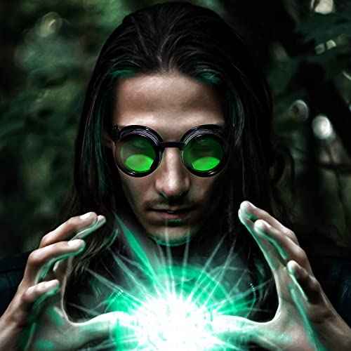 2 Pairs Vintage Steampunk Goggles Glasses Welding Punk Gothic Cosplay Halloween Sunglasses Adventure Goggles with Lenses for Men