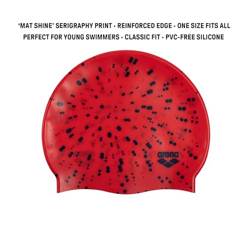 Arena Classic Junior Silicone Swim Cap for Kids with Dots Design - Comfortable & Durable