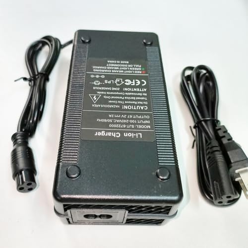 60V Electric Scooter Charger 3-Prong Connector for Yume, Kaabo, Wolf Warrior, VSETT & More